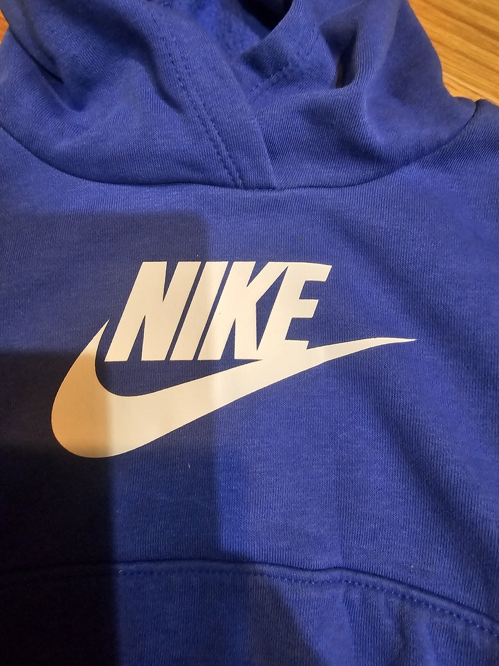 Nike Blue Hoodie with White Swoosh Logo 18M